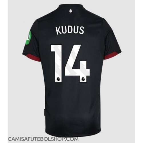 Camisa de time de futebol West Ham United Mohammed Kudus #14 Replicas 2º Equipamento 2024-25 Manga Curta